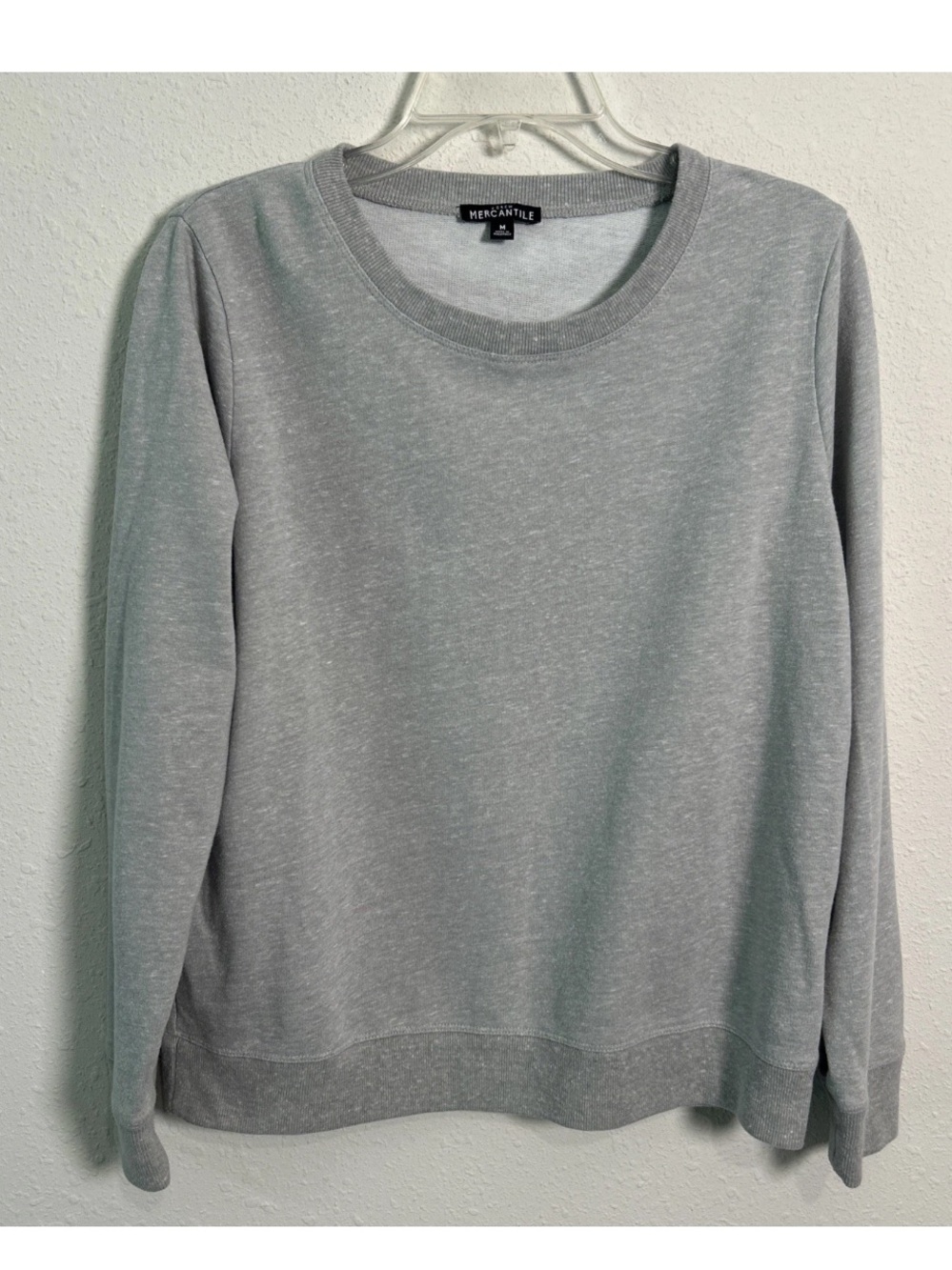 J. Crew Mercantile Women’s Med Heathered Grey French Terry Crewneck Sweatshirt